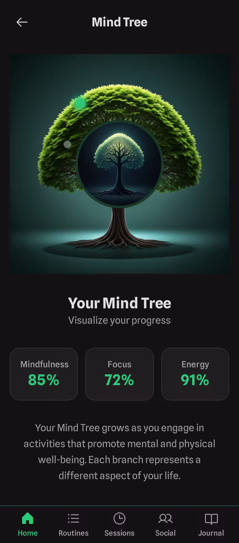 Mindfit Fitness Tracking Interface